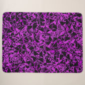 Couverture Sherpa Motif Triangle Noir Violet (Devant (Horizontal))