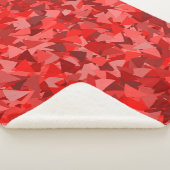 Couverture Sherpa Motif Triangle Rouge (3/4)