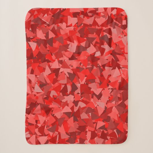 Couverture Sherpa Motif Triangle Rouge (Devant)