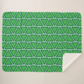 Couverture Sherpa Motif triangle vert trois tons Abstrait (Devant (Horizontal))