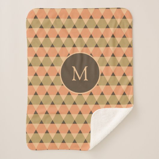 Couverture Sherpa Motif triangles (Devant)