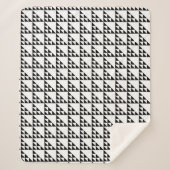 Couverture Sherpa Motif triangulaire blanc et noir (Devant)