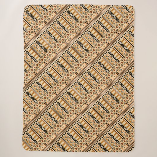 Couverture Sherpa Motif tribal africain (Devant)