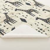 Couverture Sherpa Motif tribal girafe Boho (3/4)