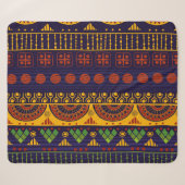 Couverture Sherpa Motif tribal, polyvalent pour diverses utilisation (Devant (Horizontal))