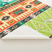 Couverture Sherpa Motif tribal transparent avec éléments géométrique (3/4)