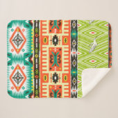 Couverture Sherpa Motif tribal transparent avec éléments géométrique (Devant (Horizontal))