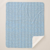Couverture Sherpa Motif tricot rayé Jersey en bleu bébé (Devant)
