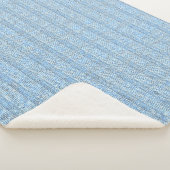 Couverture Sherpa Motif tricot rayé Jersey en bleu bébé (3/4)