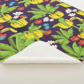 Couverture Sherpa Motif tropical (3/4)
