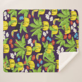 Couverture Sherpa Motif tropical (Devant (Horizontal))