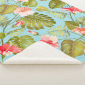 Couverture Sherpa Motif tropical (3/4)