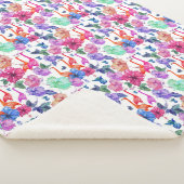 Couverture Sherpa Motif tropical d'aquarelle (3/4)