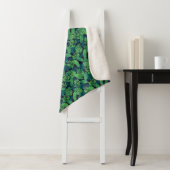 Couverture Sherpa Motif tropical de feuille (En situation)