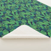 Couverture Sherpa Motif tropical de feuille (3/4)