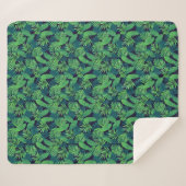 Couverture Sherpa Motif tropical de feuille (Devant (Horizontal))