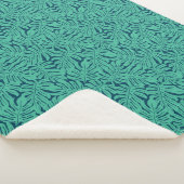 Couverture Sherpa Motif tropical de feuille de Monstera (3/4)