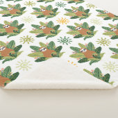 Couverture Sherpa Motif tropical de paresse (3/4)