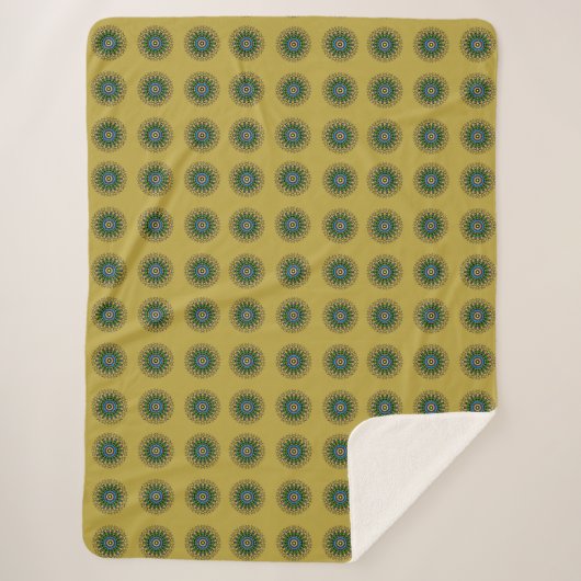 Couverture Sherpa Motif Tropical Kiwi (Devant)