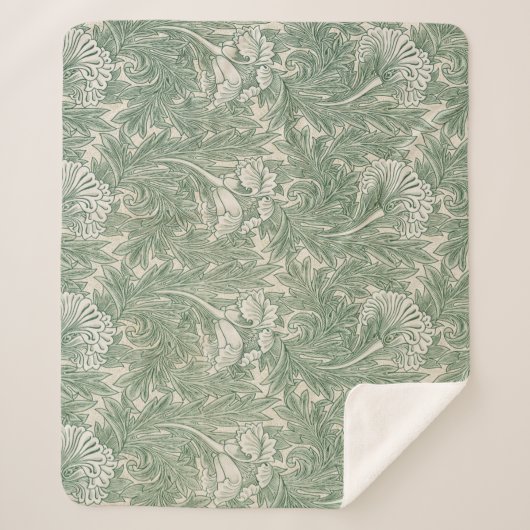 Couverture Sherpa Motif Tulip (par William Morris) (Devant)