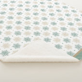 Couverture Sherpa Motif turquoise Gold Snowflake (3/4)