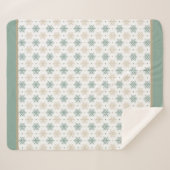 Couverture Sherpa Motif turquoise Gold Snowflake (Devant (Horizontal))