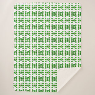 Couverture Sherpa Motif vert