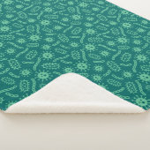 Couverture Sherpa Motif vert de microbes (3/4)