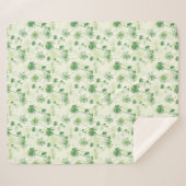 Couverture Sherpa Motif vert de palmier (Devant (Horizontal))
