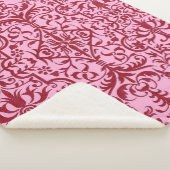 Couverture Sherpa Motif victorien rose (3/4)