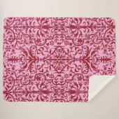 Couverture Sherpa Motif victorien rose (Devant (Horizontal))