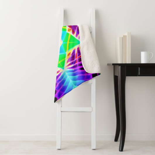 Couverture Sherpa Motif vif coloré (En situation)