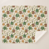 Couverture Sherpa Motif vintage d'icône de l'Irlande (Devant (Horizontal))