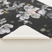Couverture Sherpa Motif Vintage fleuri sans éclat (3/4)