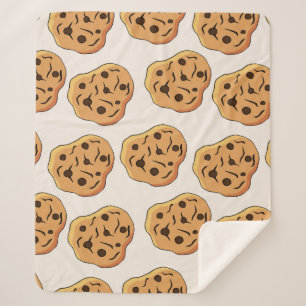 Couverture Sherpa Motif vintage sans soudure cookies. dessin à la ma