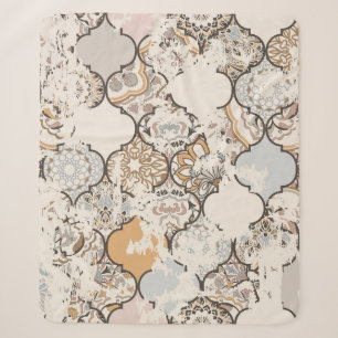 Couverture Sherpa Motif vintage transparent avec effet attriti
