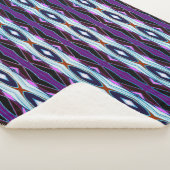 Couverture Sherpa Motif violet unique (3/4)