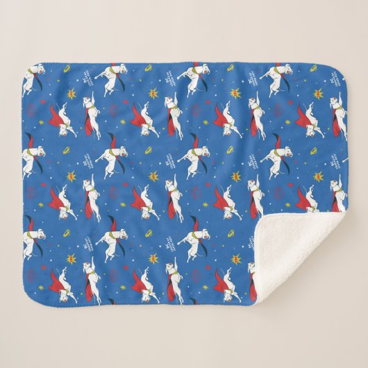 Couverture Sherpa Motif volant Krypto (Devant (Horizontal))