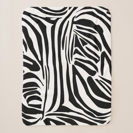 Couverture Sherpa Motif zèbre (Devant)