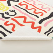 Couverture Sherpa Motif, zigzags, lignes et courbes (3/4)