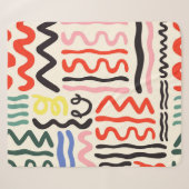 Couverture Sherpa Motif, zigzags, lignes et courbes (Devant (Horizontal))