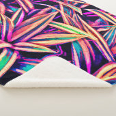 Couverture Sherpa Motifs de feuilles de néon dévoilés (3/4)