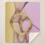 Couverture Sherpa Motions Abstraites Art moderne rose or fractal (Devant)