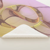 Couverture Sherpa Motions Abstraites Art moderne rose or fractal (3/4)