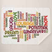 Couverture Sherpa Motivation Mots pour encourager positif (Devant (Horizontal))