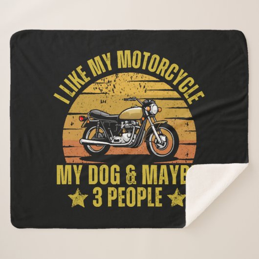 Couverture Sherpa Motocyclette de chien (Devant (Horizontal))