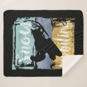 Couverture Sherpa Motoneige Retro Style Motoneige (Devant (Horizontal))