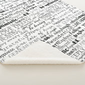 Couverture Sherpa Mots Inspirants Noir Blanc (3/4)