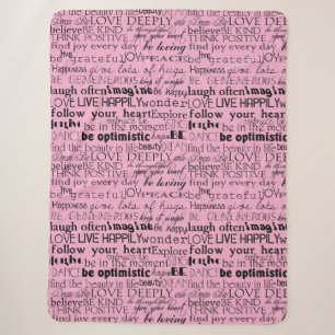 Couverture Sherpa Mots Inspirants Roses Noires