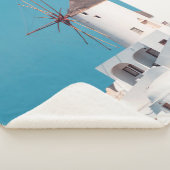 Couverture Sherpa moulin Brown et blanc (3/4)